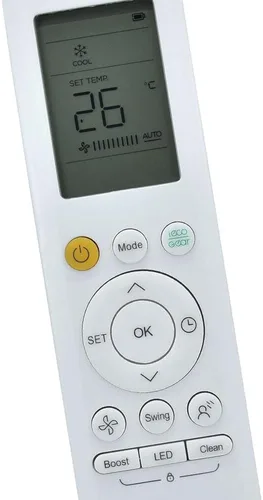 Vista 2 de NTQinParts Mando a distancia de repuesto para Midea 8000/10000/12000 BTU en forma de U inteligente inversor ventana aire acondicionado MAW08V1QWT