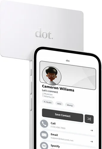 Vista 10 de dot. Tarjeta - Tarjeta de Visita Digital - Compatible con toque para iPhone y Android (Negro)