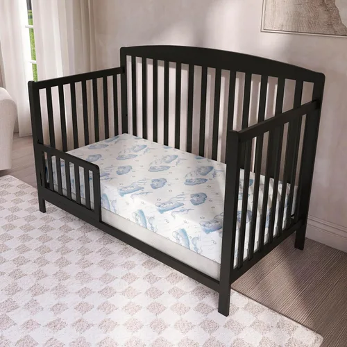 Vista 2 de Dream On Me Nap Nest Colchón de cuna y cama de bebé, de doble cara - para bebés y niños pequeños, colchón impermeable de 5" con 88 muelles Nube azul