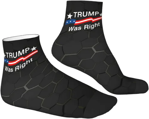 Vista 3 de GDJF Trump Was Right Ankle Socks Winter Low Cut Sports Warm Comfort Breathable Casual Socks For Mens And Womens (8)
