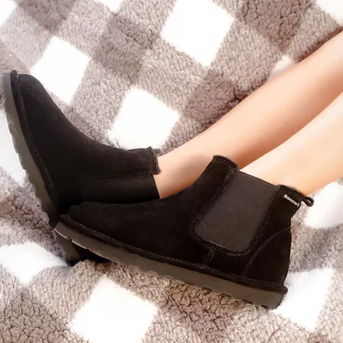 Vista 6 de BEARPAW Botines Drew de varios colores para mujer, botas de tobillo para mujer, botas de invierno cómodas