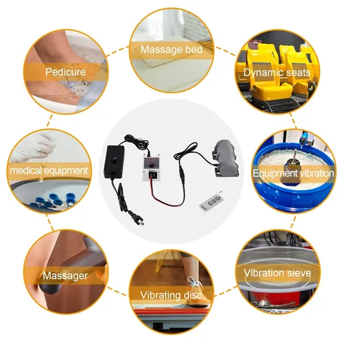 Vista 6 de JIAWANSHUN Motor de Vibración DC24V, Motor Rotativo de Tamiz de 3800RPM para Cama de Masaje, con Adaptador de Velocidad Ajustable y Control Remoto