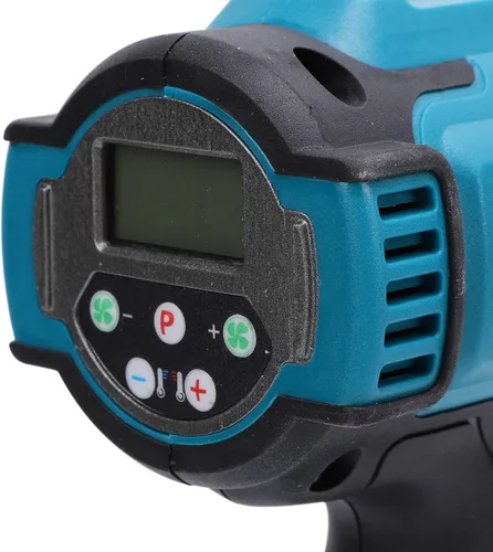 Vista 8 de Pistola de calor inalámbrica con pantalla LCD, pistola de calor alimentada por batería para manualidades, envoltura retráctil, con modo de memoria