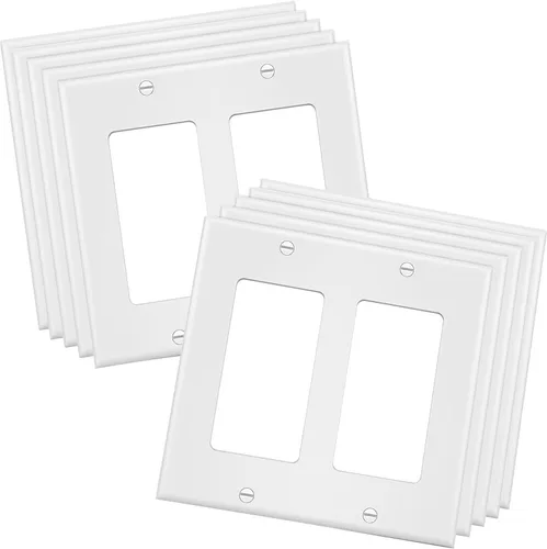 Vista 33 de Placa de pared Decora sin tornillos de 4 segmentos, placa frontal eléctrica para interruptor de luz, interruptor inteligente, receptáculo