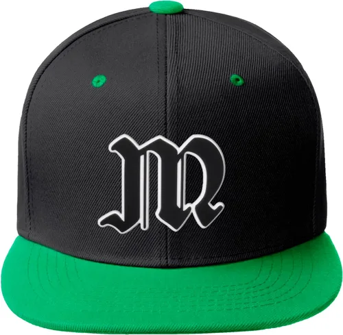 Vista 1283 de Daxton Gorra clásica con visera de billete plano con letras del alfabeto inglés antiguo de la A a la Z