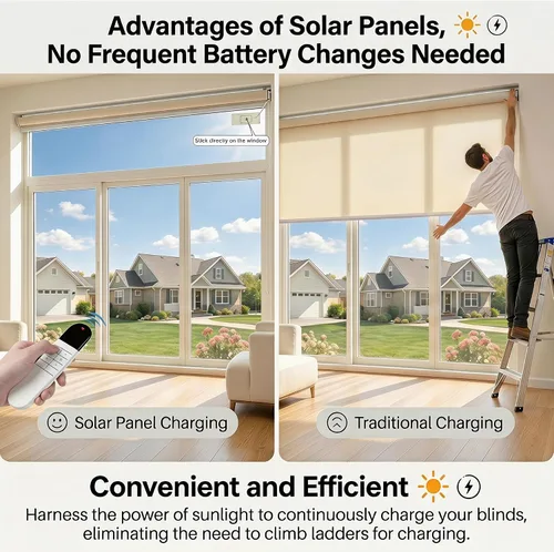 Vista 6 de 1 panel solar de 1.3 W5.5 V, adecuado para persianas eléctricas, persianas inteligentes, enchufe USB-C, generación de energía solar móvil, instalado