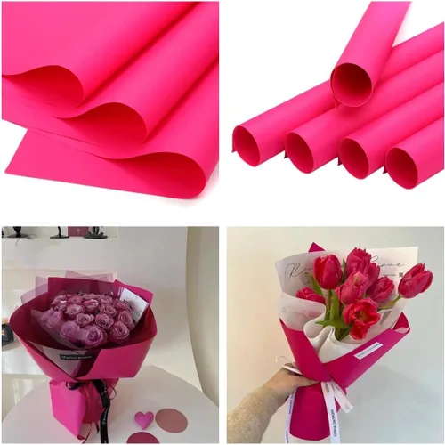 Vista 2 de 20 hojas de papel de regalo de flores impermeables, papel de ramo de floristería, manualidades, papel de regalo, material de ramo de floristería, 22