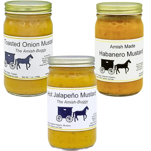 Vista 3 de Amish Mostazas - Eneldo - Tarro de 7 oz - Paquete de 3 frascos