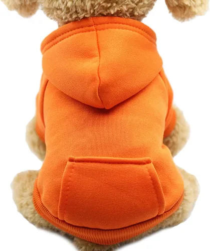 Vista 12 de Jecikelon Sudadera con capucha para perro de invierno con bolsillos, ropa cálida para perros pequeños, abrigo de Chihuahua, ropa de cachorro y gato