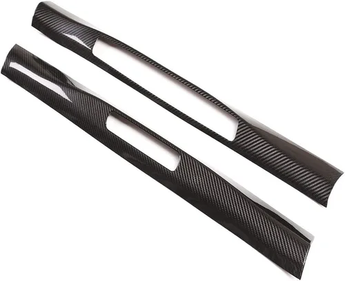 Vista 8 de YIWANG 100% de fibra de carbono real borde de la puerta Scuff Plate Insert Trim para Porsche 911 2019 2020 (interior)