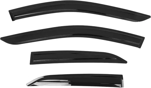 Vista 12 de IKON MOTORSPORTS Viseras de ventana de canal compatibles con Toyota Camry 2018-2024, protectores de lluvia acrílicos ahumado/tintados, deflectores