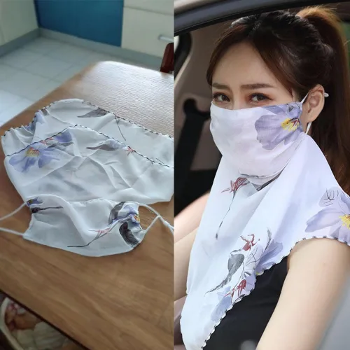 Vista 6 de Paquete de 2 bufandas con protección UV para el sol de verano con diseños para mujer, polaina refrescante para el cuello con bucles para las orejas