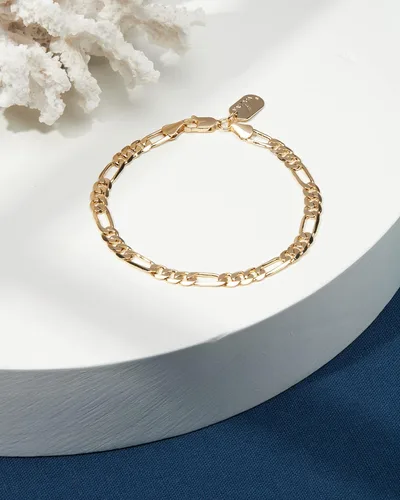 Vista 2 de Nautica Pulsera para hombre - Pulsera de cadena de eslabones Figaro