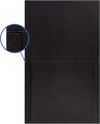 Vista 5 de Paquete de 25 portacreditados, 25 tapas de certificados para papel de tamaño carta, carpetas de certificados, color negro, 9 x 11.5 pulgadas