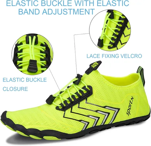 Vista 2 de Zapatos de agua para hombre, de secado rápido, calcetines para agua, para exteriores, zapatos deportivos para kayak, lancha, senderismo, surf