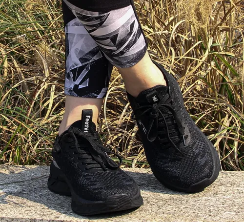 Vista 6 de Feethit Zapatos ligeros para caminar para mujer, transpirables, antideslizantes, para gimnasio, entrenamiento