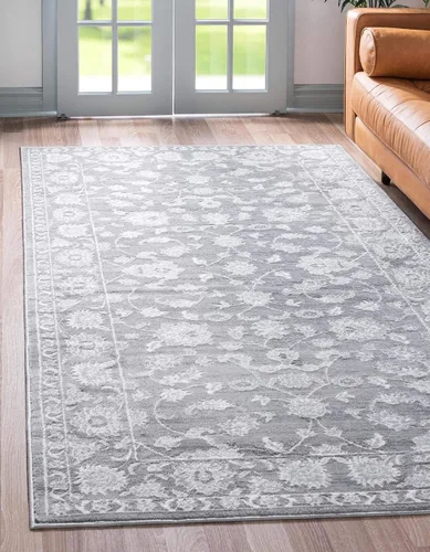 Vista 28 de Unique Loom Boston Collection - Alfombra rectangular de 2 x 3 pies y 1 pulgada, color azul y marfil