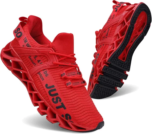 Vista 2 de COKAFIL - Zapatos de correr para hombre, tenis atléticos con bordes para caminar