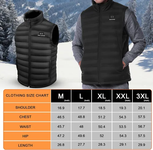Vista 3 de Men's Heated Vest with Battery Pack Heated Hunting Vest, Winter Warming Heating Vest for HikingGolfing