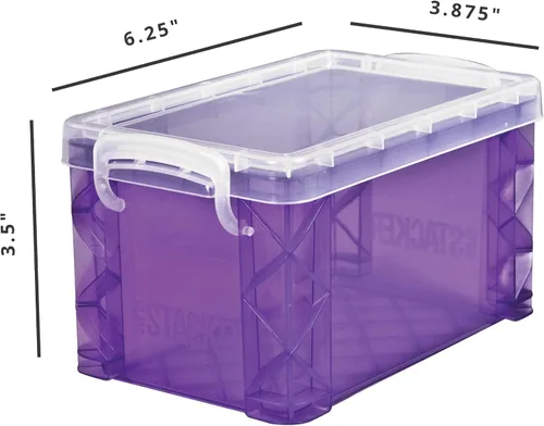 Vista 6 de Advantus Super Stacker - Caja de fichas de índice de 3 x 5 pulgadas, soporte para notas, colores surtidos, 1 unidad (paquete de 2)