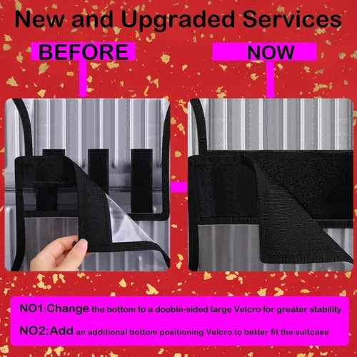 Vista 3 de Kinglighten Funda protectora de equipaje de PVC transparente de plástico para maleta, protectores de viaje para equipaje, Transparente, Viajes