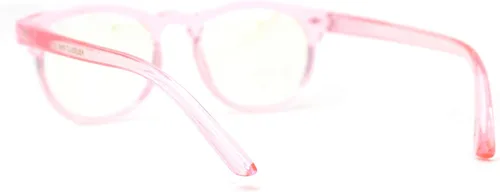Vista 4 de SA106 Gafas de computadora con bloqueo de luz azul con borde redondo para niños Rosa claro