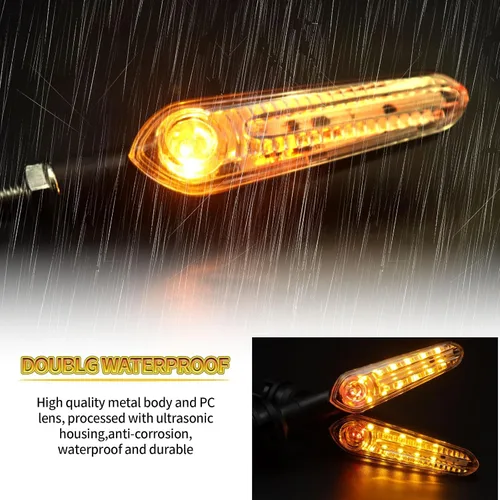 Vista 4 de 2 piezas de luces de señal de giro LED de reemplazo para YAMAHA MT07 Tracer 700 XJ6 FZ6 MT09 900 MT10 YZF R1 R3 R6 R6S FZ6 FZ1 FZ Fazer FZ6R FZ07