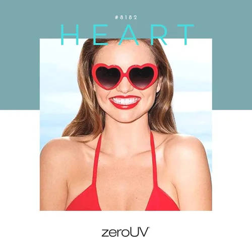 Vista 4 de Gafas de sol de gran tamaño con forma de corazón UV400 lindas gafas de moda para mujer 2047in