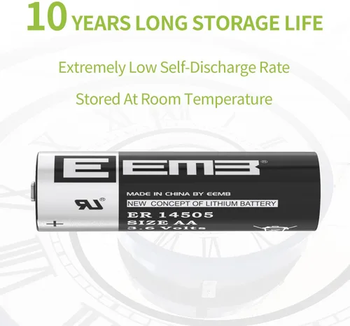 Vista 7 de EEMB ER14505 3.6V AA Batería de litio 2700mAh Li-SOCL₂ no recargable