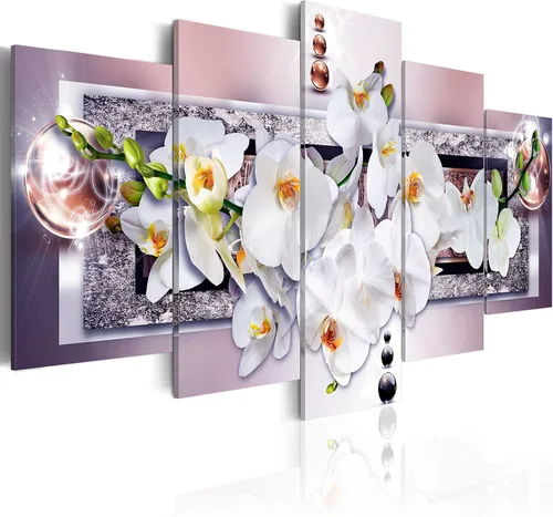 Vista 39 de Lienzo decorativo con impresión artística de diseño de orquídea de Artgeist Orquídea #01