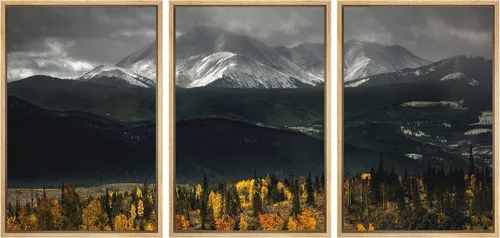 Vista 69 de wall26 Lienzo enmarcado para pared, juego de arte de noche estrellada sobre montañas, cielo nocturno tranquilo, naturaleza, desierto, fotografía