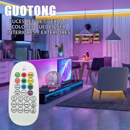 Vista 3 de Tira de luces LED de 50 pies (15 m), kit de iluminación regulable, flexible, de 450 LED RGB, 110 V, impermeable, con conectores macho y hembra