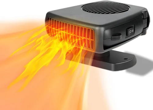 Vista 8 de Calentador de coche, calentador de coche portátil de 12 V 200 W que se conecta al encendedor de cigarrillos, descongelador para parabrisas