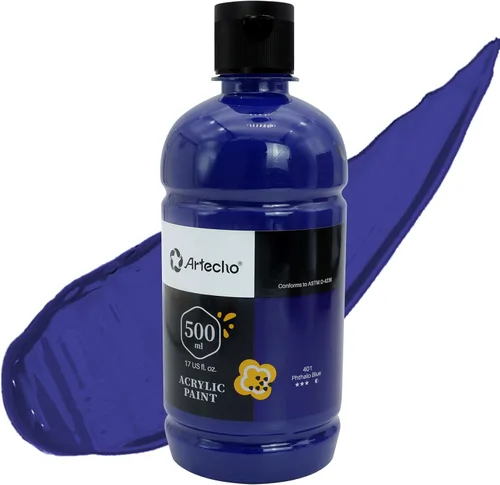 Vista 39 de Artecho Juego de pintura acrílica de 12 colores en envases grandes (500ml/17oz), pintura para manualidades artísticas para suministros de arte