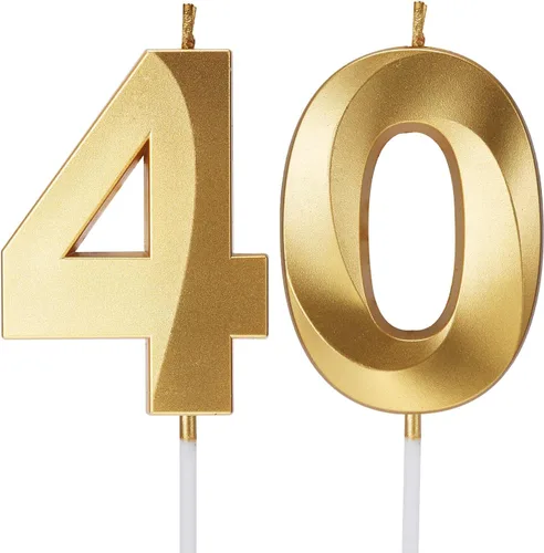 Vista 12 de Decoración para tarta de cumpleaños con número 1/2, medio año, 6 meses