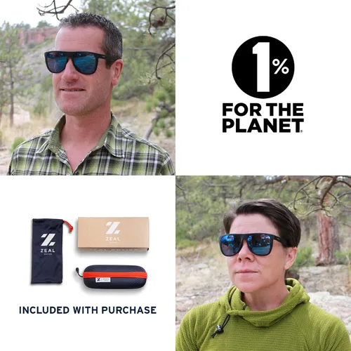 Vista 6 de Zeal Optics Gafas de sol Minturn Pilot, Verde olivagris oscuro polarizado