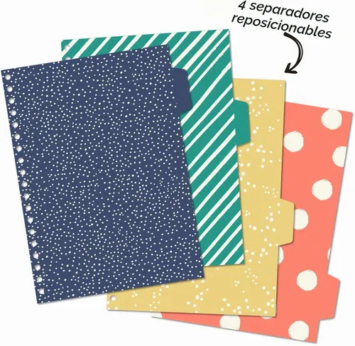 Vista 5 de Pukka Pad - Cuaderno de 5 asignaturas, 3 unidades, 7 x 10 pulgadas. 100 Premium 2.82 oz/m² (80 GSM)