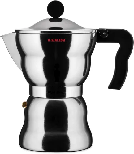 Vista 7 de Alessi AAM33/1 - Máquina de café expreso, resina de aluminio y termoplástica, 1 taza, mango negro