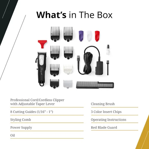 Vista 5 de Wahl Professional - Sterling 4 - Cortapelos inalámbricos para hombres y mujeres - Herramientas profesionales de corte de pelo de calidad de peluquero