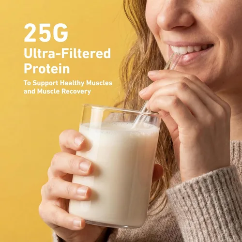 Vista 3 de Isopure Zero Carb 100% Proteína Pura de Suero Aislado en Polvo, Libre de Lactosa, Libre de Gluten, Con Vitaminas, Crema de Plátano, 25g de Proteína