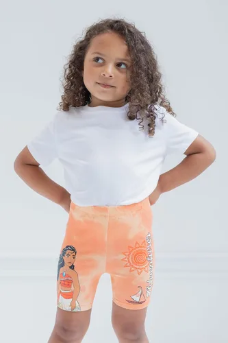 Vista 3 de Disney Princess Ariel Belle Rapunzel Moana - Paquete de 4 pantalones cortos de ciclismo para niñas pequeñas y grandes
