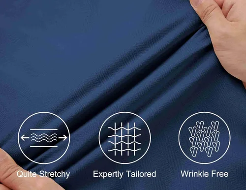 Vista 4 de COOFANDY Camisas casuales con botones para hombre de manga larga sin arrugas