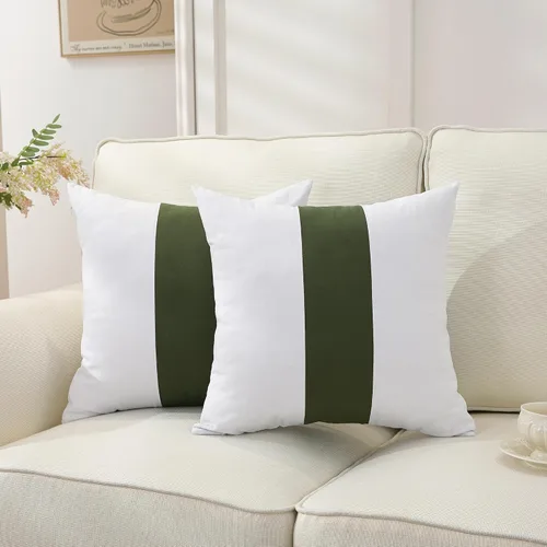 Vista 14 de TAOSON - Funda de cojín cuadrada de lona de algodón 100% sólida, decorativa, para sofá, cama, silla, decoración del hogar, solo funda, sin relleno