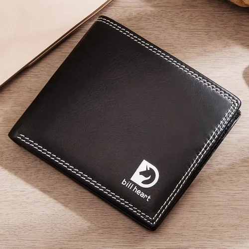 Vista 5 de Cartera de cuero genuino RFID para hombre