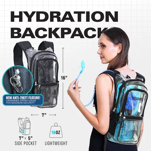 Vista 2 de SoJourner Bags, Rave Hydration Pack - Bolsa de agua de 2L incluida, para festivales, raves, senderismo, ciclismo, fiestas, escalada, carrera y más