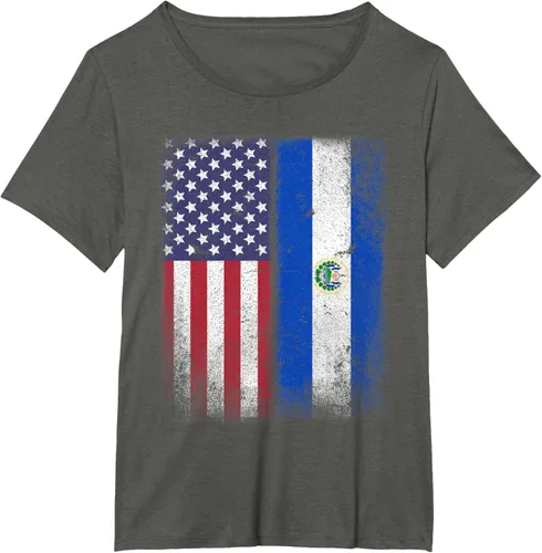 Vista 20 de Salvadoran American Flag El Salvador Salvadorean Salvadorian T-Shirt for Women Kids Men