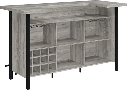 Vista 6 de Coaster Furniture Bar Unit Gris Driftwood Negro 182105