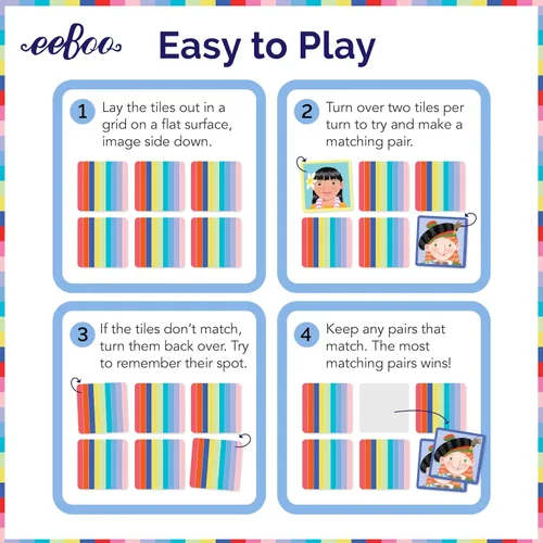 Vista 5 de eeBoo: I Never Forget a Face, Juego de Memoria y Emparejamiento, Desarrollo y Educación, 24 Parejas para Emparejar, Función Individual