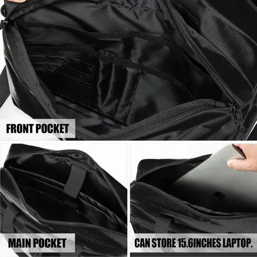 Vista 2 de VEAGIA Bolsa de mensajero Bolso para portátil Maletín Sistema Molle Estilo táctico Correa de hombro desmontable Bolsas de hombro