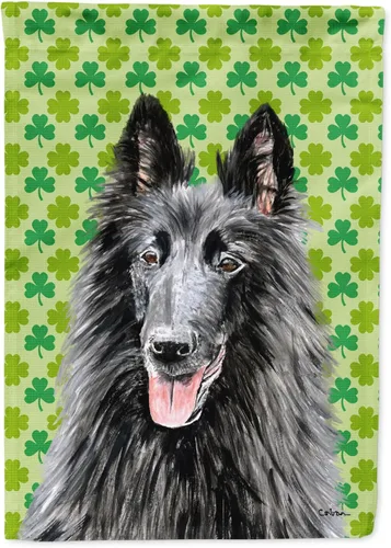 Vista 33 de Caroline's Treasures SS4442GF Affenpinscher Bandera de jardín con retrato de trébol del día de San Patricio para buzón, bandera decorativa